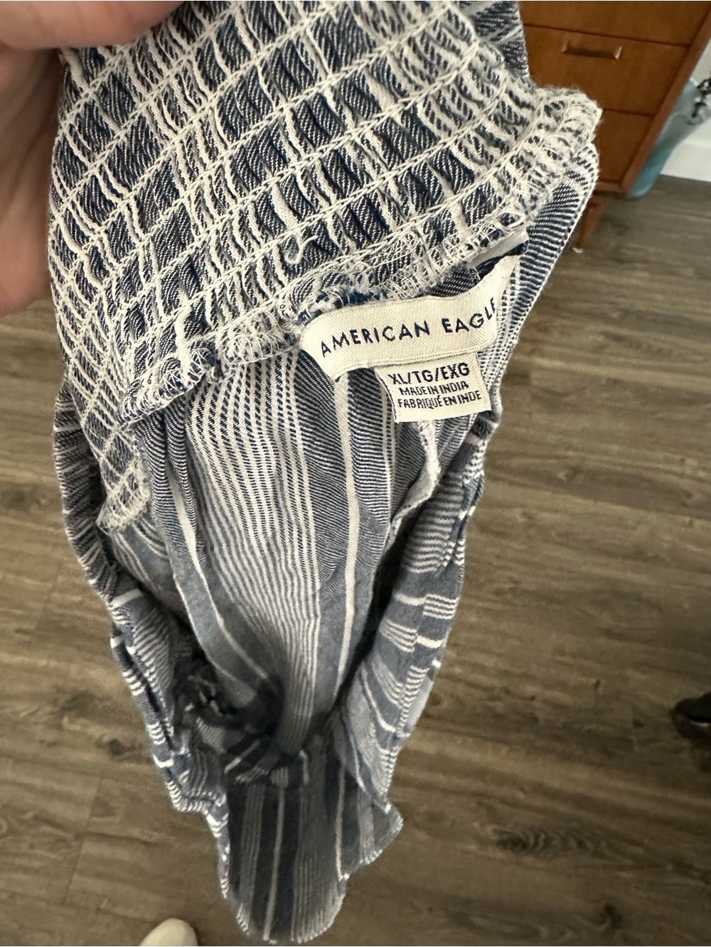 American Eagle Striped Wide-Leg Pants - Blue & White - Picture 3 of 3